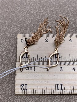 *Серьги цв Красное арт. 02-2413-00-000-1110-02-068 вес 3,58 г - фото 290611