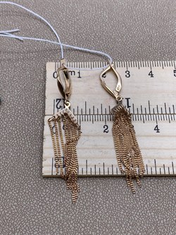 *Серьги цв Красное арт. 02-2413-00-000-1110-02-068 вес 3,58 г - фото 290612