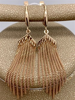 *Серьги цв Красное арт. 02-2413-00-000-1110-02-068 вес 3,58 г - фото 290664