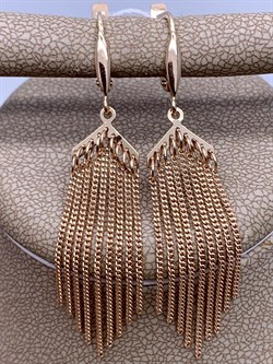 *Серьги цв Красное арт. 02-2413-00-000-1110-02-068 вес 3,58 г - фото 290666