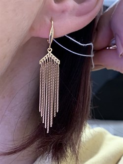 *Серьги цв Красное арт. 02-2413-00-000-1110-02-068 вес 3,58 г - фото 290668