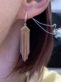 *Серьги цв Красное арт. 02-2413-00-000-1110-02-075 вес 3,61 г - фото 290676