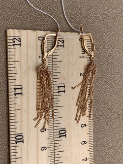 *Серьги цв Красное арт. 02-2413-00-000-1110-02-075 вес 3,61 г - фото 290681