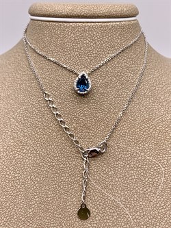 *Колье р.38-43 Голубой Топаз Лондон цв Белое арт. 06-1-062-11-601 вес 2,5 г - фото 290765 *Колье р.38-43 Голубой Топаз Лондон цв Белое арт. 06-1-062-11-601 вес 2,5 г - фото 290765