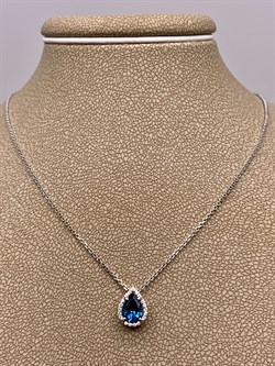 *Колье р.38-43 Голубой Топаз Лондон цв Белое арт. 06-1-062-11-601 вес 2,5 г - фото 290766 *Колье р.38-43 Голубой Топаз Лондон цв Белое арт. 06-1-062-11-601 вес 2,5 г - фото 290766