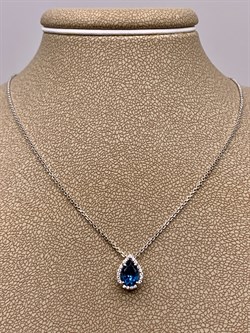 *Колье р.38-43 Голубой Топаз Лондон цв Белое арт. 06-1-062-11-601 вес 2,5 г - фото 290770 *Колье р.38-43 Голубой Топаз Лондон цв Белое арт. 06-1-062-11-601 вес 2,5 г - фото 290770