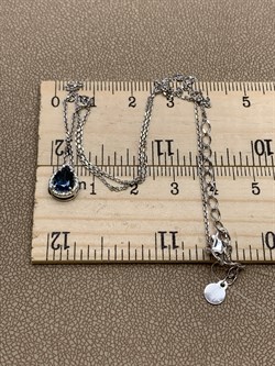 *Колье р.38-43 Голубой Топаз Лондон цв Белое арт. 06-1-062-11-601 вес 2,5 г - фото 290772 *Колье р.38-43 Голубой Топаз Лондон цв Белое арт. 06-1-062-11-601 вес 2,5 г - фото 290772