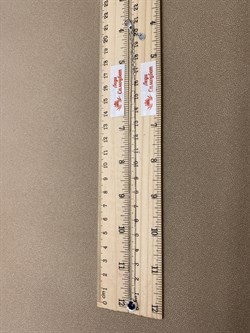 *Колье р.38-43 Синий Корунд Сапфир иск цв Белое арт. 06-1-058-15-675 вес 2,55 г - фото 290797