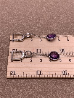 *Серьги Аметист арт. E00477-714 Вес 4,3 г - фото 290849