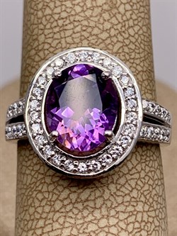 *Кольцо р.18 Аметист арт R00422-644 4,51 г - фото 290868