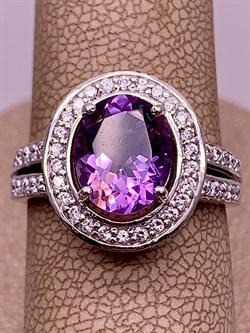 *Кольцо р.18 Аметист арт R00422-644 4,51 г - фото 290870