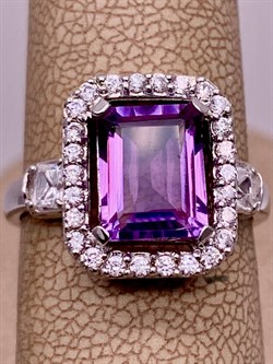 *Кольцо р.17,5 Аметист арт R00411-131 вес 4,56 г - фото 290918 *Кольцо р.17,5 Аметист арт R00411-131 вес 4,56 г - фото 290918