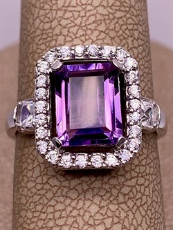 *Кольцо р.17,5 Аметист арт R00411-131 вес 4,56 г - фото 290924 *Кольцо р.17,5 Аметист арт R00411-131 вес 4,56 г - фото 290924