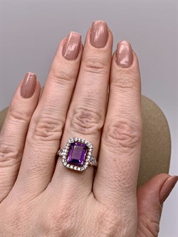 *Кольцо р.17,5 Аметист арт R00411-131 вес 4,56 г - фото 290925 *Кольцо р.17,5 Аметист арт R00411-131 вес 4,56 г - фото 290925