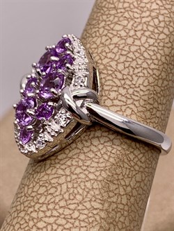 *Кольцо р.17 Аметист арт R00459-979 Вес 4,05 г - фото 290968