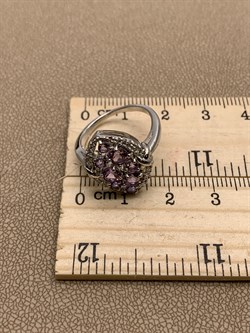 *Кольцо р.17 Аметист арт R00459-979 Вес 4,05 г - фото 290972