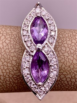 *Кольцо р.17,5 Аметист арт. R00451-383 Вес 3,85 г - фото 290979