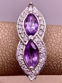 *Кольцо р.17,5 Аметист арт. R00451-383 Вес 3,85 г - фото 290980