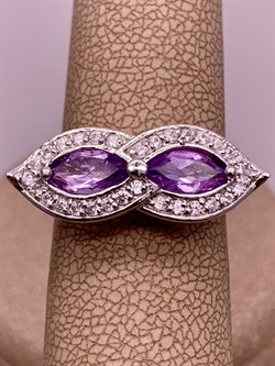 *Кольцо р.17,5 Аметист арт. R00451-383 Вес 3,85 г - фото 290982