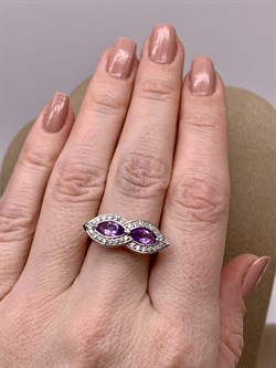 *Кольцо р.17,5 Аметист арт. R00451-383 Вес 3,85 г - фото 290984
