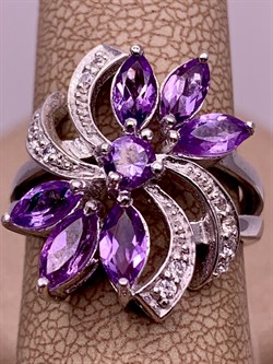 *Кольцо р.17 Аметист арт R00460-692 Вес 4,98 г - фото 291010 *Кольцо р.17 Аметист арт R00460-692 Вес 4,98 г - фото 291010