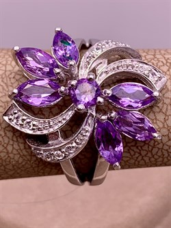 *Кольцо р.17 Аметист арт R00460-692 Вес 4,98 г - фото 291011 *Кольцо р.17 Аметист арт R00460-692 Вес 4,98 г - фото 291011