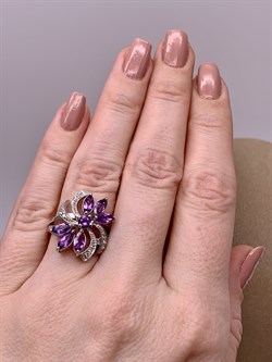 *Кольцо р.17 Аметист арт R00460-692 Вес 4,98 г - фото 291015 *Кольцо р.17 Аметист арт R00460-692 Вес 4,98 г - фото 291015