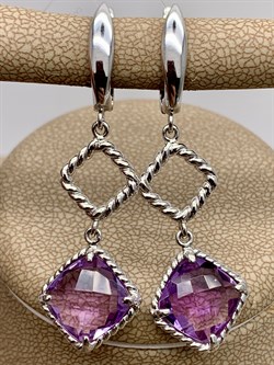 *Серьги Аметист арт. E00485-828 Вес 5,66 г - фото 291040