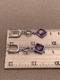 *Серьги Аметист арт. E00485-828 Вес 5,66 г - фото 291045