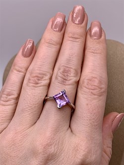 *Кольцо р.17,5 Аметист арт R00401-500 вес 3,51 г - фото 291053 *Кольцо р.17,5 Аметист арт R00401-500 вес 3,51 г - фото 291053