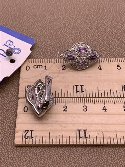 *Серьги Аметист арт E00449-860 вес 6,87 г - фото 291063