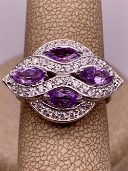 *Кольцо р.17,5 Аметист арт R00449-188 вес 4,45 г - фото 291070 *Кольцо р.17,5 Аметист арт R00449-188 вес 4,45 г - фото 291070