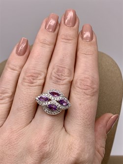 *Кольцо р.17,5 Аметист арт R00449-188 вес 4,45 г - фото 291071 *Кольцо р.17,5 Аметист арт R00449-188 вес 4,45 г - фото 291071