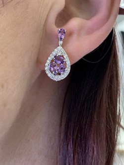 *Серьги Аметист арт. E00452-854 Вес 4,99 г - фото 291080 *Серьги Аметист арт. E00452-854 Вес 4,99 г - фото 291080