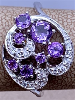 *Кольцо р.17,5 Аметист арт. R00416-708 Вес 2,85 г - фото 291095 *Кольцо р.17,5 Аметист арт. R00416-708 Вес 2,85 г - фото 291095