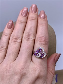 *Кольцо р.17,5 Аметист арт. R00416-708 Вес 2,85 г - фото 291099 *Кольцо р.17,5 Аметист арт. R00416-708 Вес 2,85 г - фото 291099