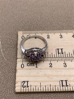 *Кольцо р.17,5 Аметист арт. R00417-408 Вес 2,71 - фото 291118