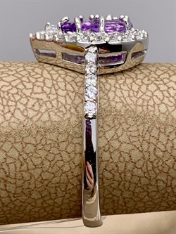 *Кольцо р.18 Аметист арт. R00452-226 Вес 2,45 г - фото 291167