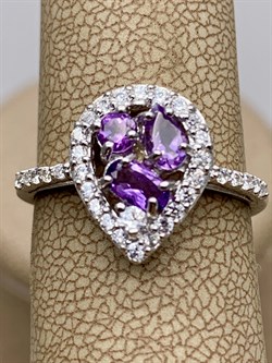 *Кольцо р.18 Аметист арт. R00452-226 Вес 2,45 г - фото 291168