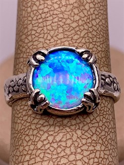 *Кольцо р.18 Голубой Опал иск арт 01R1727OP-318 Вес 4,98 г - фото 291491 *Кольцо р.18 Голубой Опал иск арт 01R1727OP-318 Вес 4,98 г - фото 291491