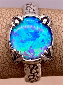 *Кольцо р.18 Голубой Опал иск арт 01R1727OP-318 Вес 4,98 г - фото 291494 *Кольцо р.18 Голубой Опал иск арт 01R1727OP-318 Вес 4,98 г - фото 291494