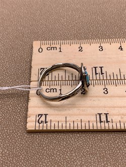 *Кольцо р.18,5 Голубой Опал иск арт MVR1570OP-899 Вес 2,73 г - фото 291509