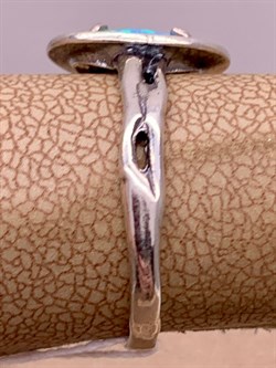 *Кольцо р.18,5 Голубой Опал иск арт MVR1570OP-899 Вес 2,73 г - фото 291514