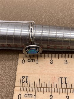 *Кольцо р.18,5 Голубой Опал иск арт MVR1570OP-899 Вес 2,73 г - фото 291517