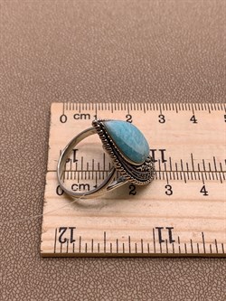 *Кольцо р.19 Микс Марказит Амазонит арт. HR1096-273 вес 6,61 г - фото 291616 *Кольцо р.19 Микс Марказит Амазонит арт. HR1096-273 вес 6,61 г - фото 291616