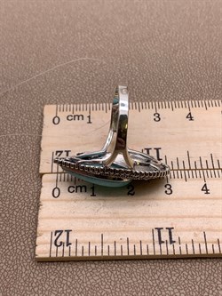 *Кольцо р.19 Микс Марказит Амазонит арт. HR1096-273 вес 6,61 г - фото 291617 *Кольцо р.19 Микс Марказит Амазонит арт. HR1096-273 вес 6,61 г - фото 291617