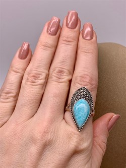 *Кольцо р.19 Микс Марказит Амазонит арт. HR1096-273 вес 6,61 г - фото 291619 *Кольцо р.19 Микс Марказит Амазонит арт. HR1096-273 вес 6,61 г - фото 291619