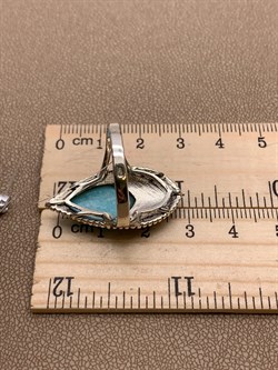 *Кольцо р.20 Микс Марказит Амазонит арт. HR1096-280 вес 6,7 г - фото 291627 *Кольцо р.20 Микс Марказит Амазонит арт. HR1096-280 вес 6,7 г - фото 291627