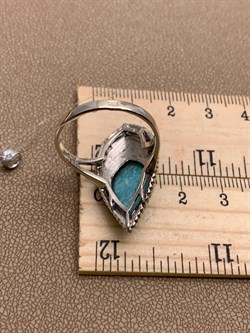 *Кольцо р.20 Микс Марказит Амазонит арт. HR1096-280 вес 6,7 г - фото 291628 *Кольцо р.20 Микс Марказит Амазонит арт. HR1096-280 вес 6,7 г - фото 291628