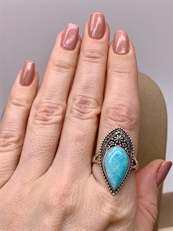 *Кольцо р.20 Микс Марказит Амазонит арт. HR1096-280 вес 6,7 г - фото 291629 *Кольцо р.20 Микс Марказит Амазонит арт. HR1096-280 вес 6,7 г - фото 291629